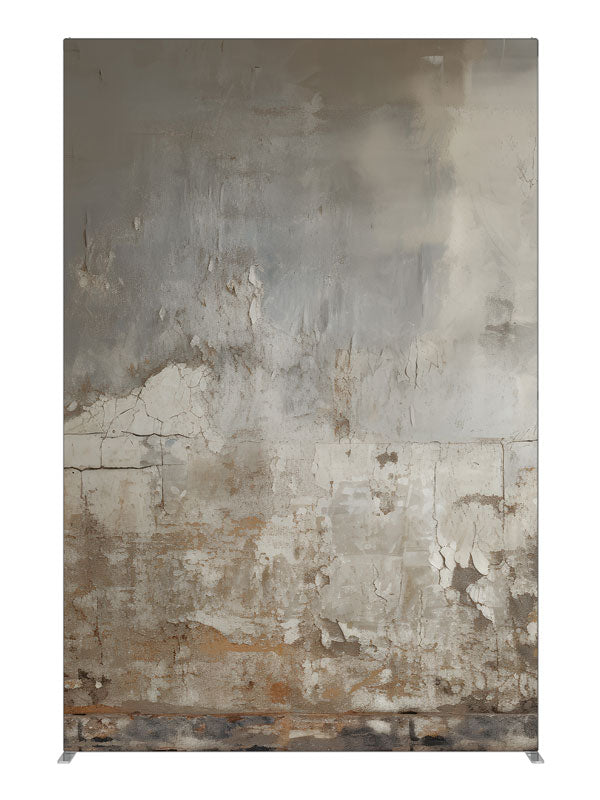 Distressed Grey Brown & Ivory Texture Wall, photography backdrop panel for Denny StudioEdge silicone edge frame, 5 ft