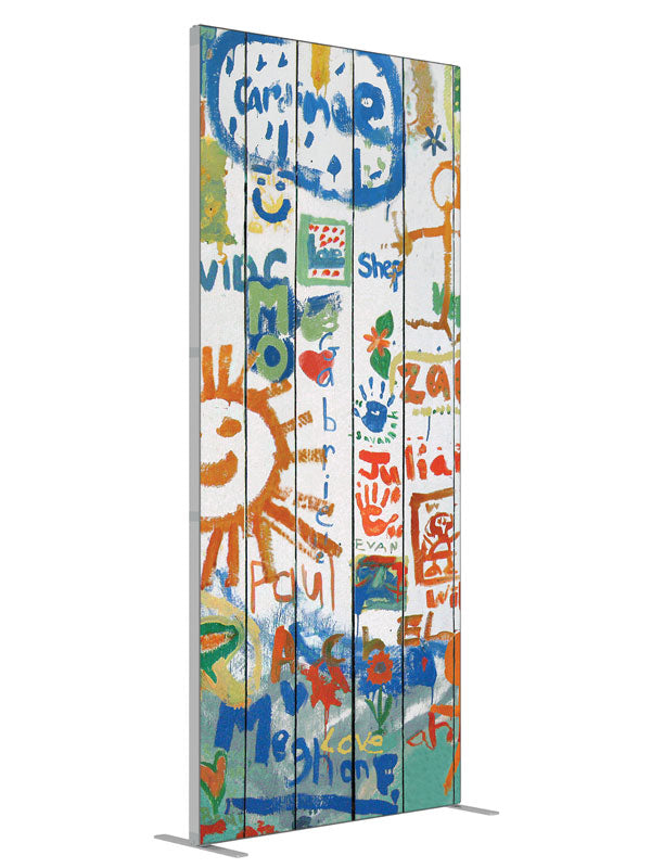 Doodles shown at an angled view, photography backdrop panel for Denny StudioEdge silicone edge frame, 3 ft