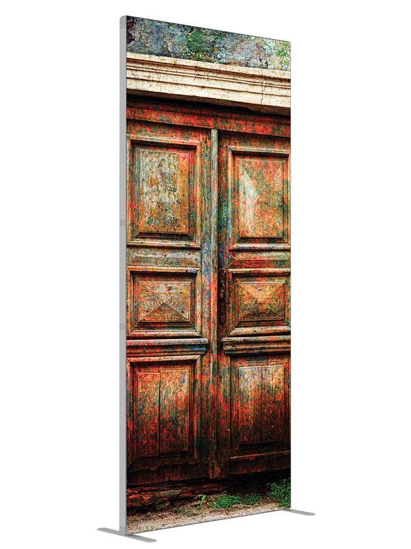 Door CP 7312 shown at an angled view, photography backdrop panel for Denny StudioEdge silicone edge frame, 3 ft