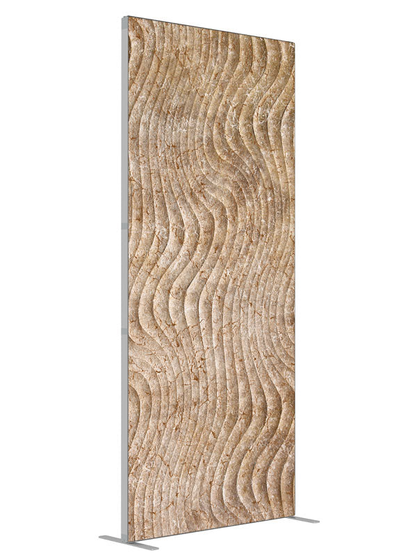 Dunewood shown at an angled view, photography backdrop panel for Denny StudioEdge silicone edge frame, 3 ft