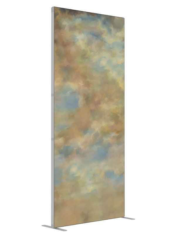 Dusky shown at an angled view, photography backdrop panel for Denny StudioEdge silicone edge frame, 3 ft