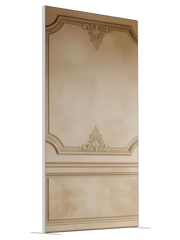 Elegant French Panel Wall shown at an angled view, photography backdrop panel for Denny StudioEdge silicone edge frame, 4 ft