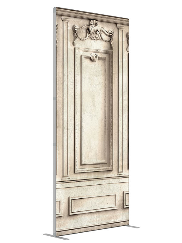 Elegant Light Wood Panel Room shown at an angled view, photography backdrop panel for Denny StudioEdge silicone edge frame, 3 ft