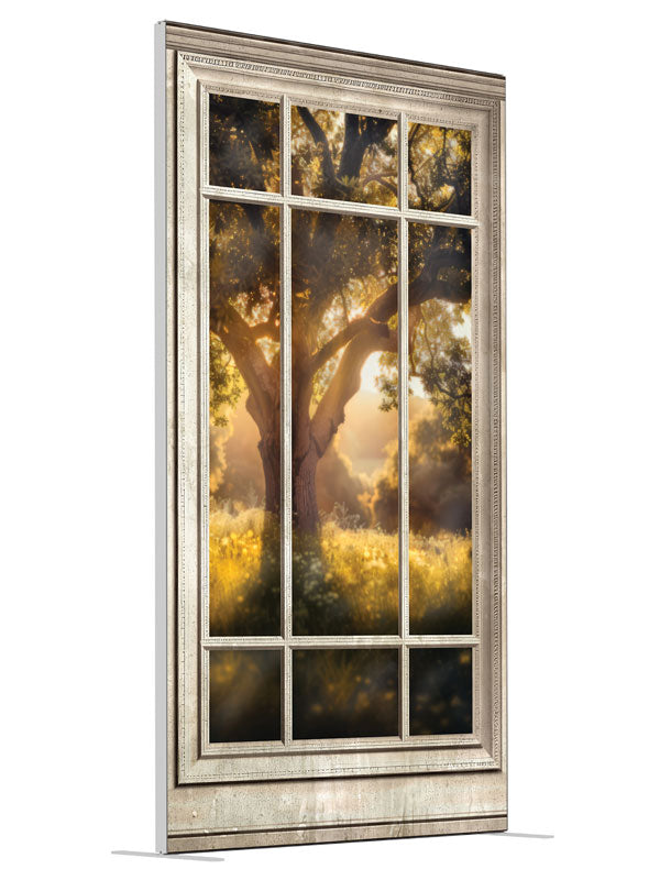 Elegant Light Wood Panel Room shown at an angled view, photography backdrop panel for Denny StudioEdge silicone edge frame, 4 ft