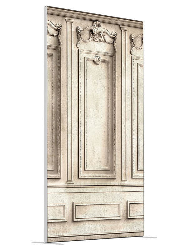 Elegant Light Wood Panel Room shown at an angled view, photography backdrop panel for Denny StudioEdge silicone edge frame, 4 ft