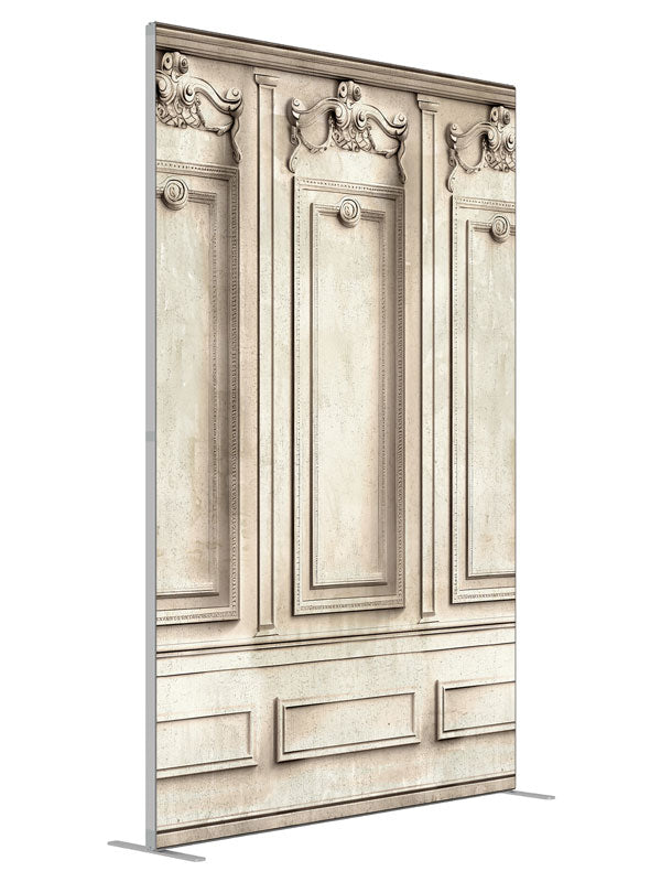 Elegant Light Wood Panel Room shown at an angled view, photography backdrop panel for Denny StudioEdge silicone edge frame, 5 ft