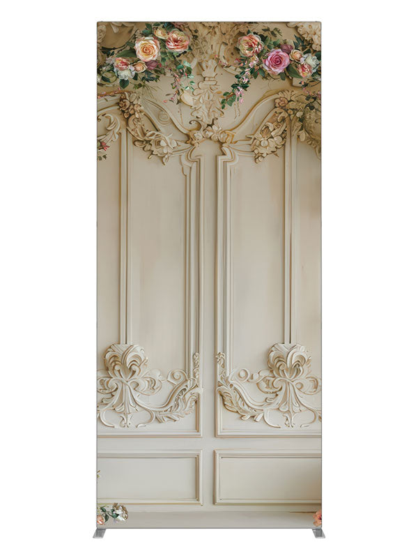 Elegant Spring Chateau Floral, photography backdrop panel for Denny StudioEdge silicone edge frame, 3 ft