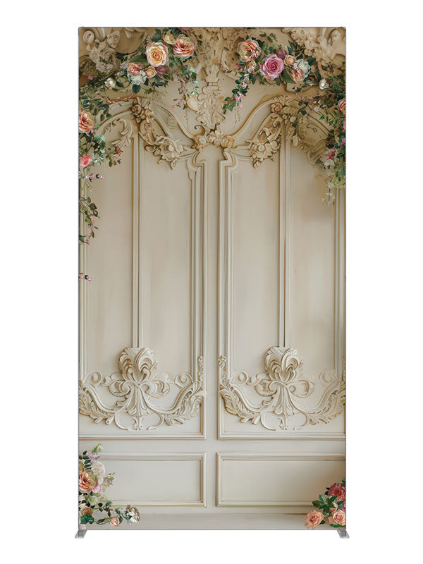 Elegant Spring Chateau Floral, photography backdrop panel for Denny StudioEdge silicone edge frame, 4 ft