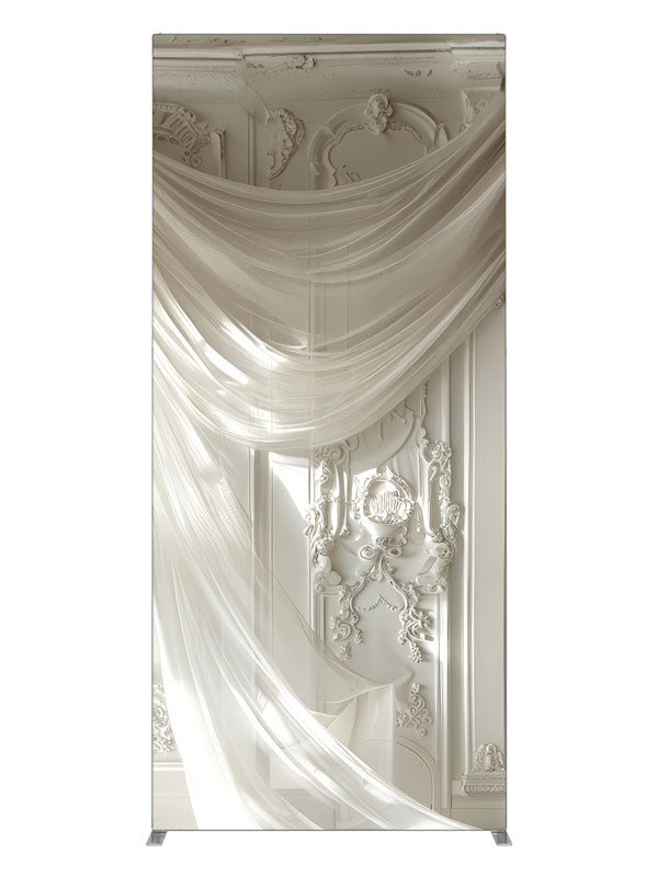 Elegant White Classical Panel, photography backdrop panel for Denny StudioEdge silicone edge frame, 3 ft