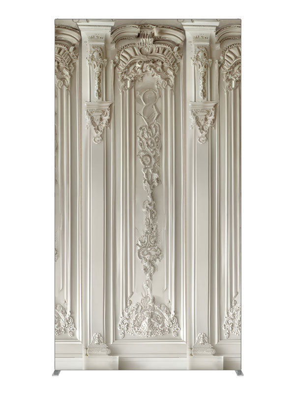 Elegant White Classical Panel Wall, photography backdrop panel for Denny StudioEdge silicone edge frame, 4 ft