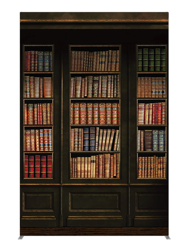 Estate paneled library bookshelf printed backdrop 5ft - Denny StudioEdge SECP-8502