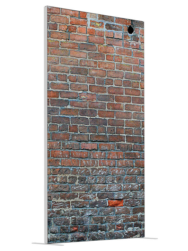 Etched Brick shown at an angled view, photography backdrop panel for Denny StudioEdge silicone edge frame, 4 ft