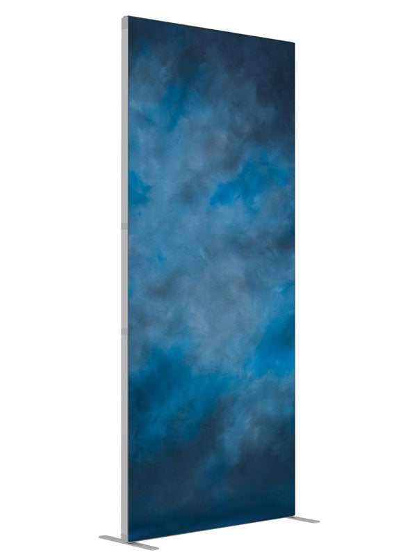 Falda shown at an angled view, photography backdrop panel for Denny StudioEdge silicone edge frame, 3 ft