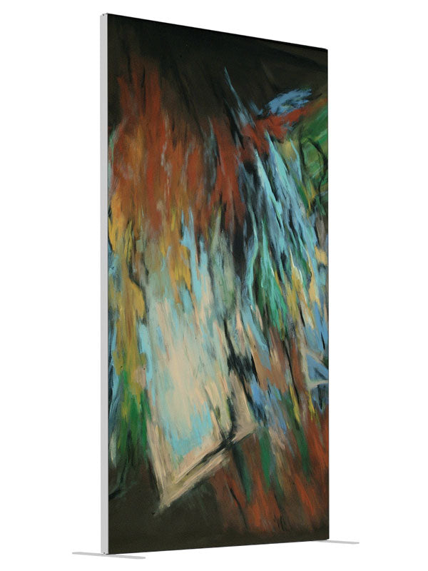 Fall is Near shown at an angled view, photography backdrop panel for Denny StudioEdge silicone edge frame, 4 ft