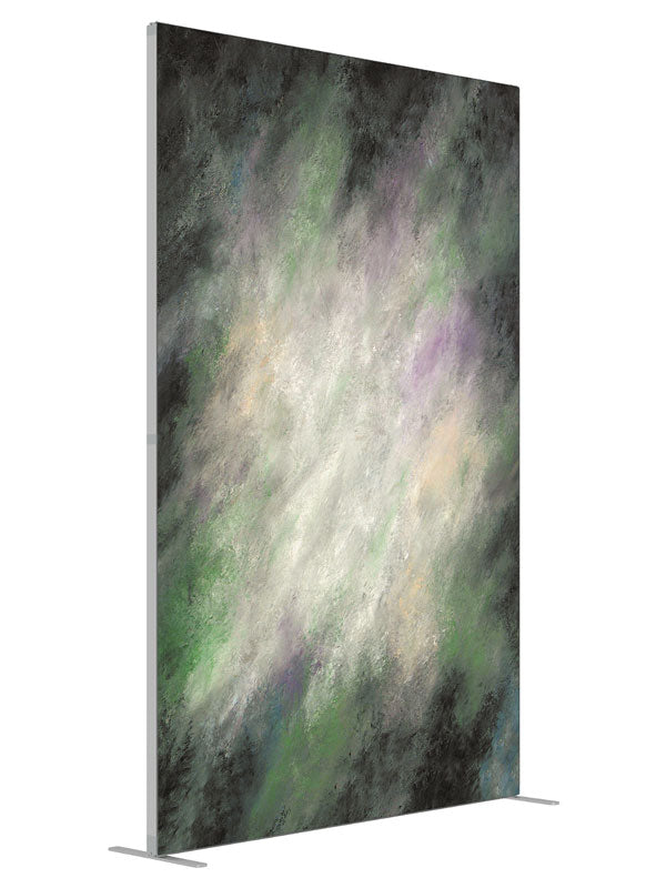 Fantalize shown at an angled view, photography backdrop panel for Denny StudioEdge silicone edge frame, 5 ft