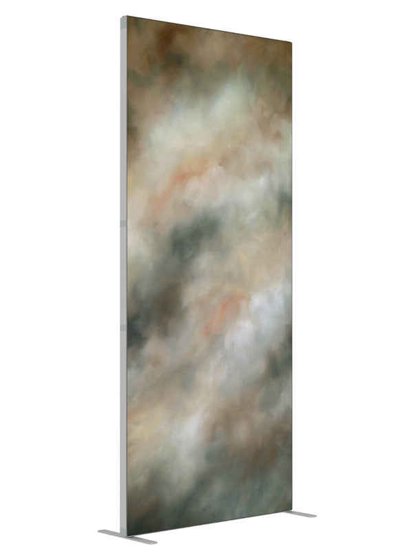 Feathered shown at an angled view, photography backdrop panel for Denny StudioEdge silicone edge frame, 3 ft