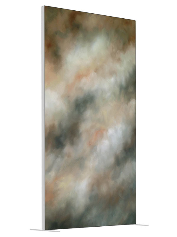 Feathered shown at an angled view, photography backdrop panel for Denny StudioEdge silicone edge frame, 4 ft