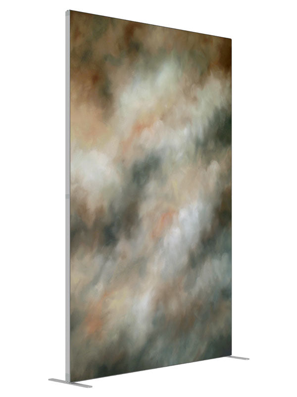 Feathered shown at an angled view, photography backdrop panel for Denny StudioEdge silicone edge frame, 5 ft