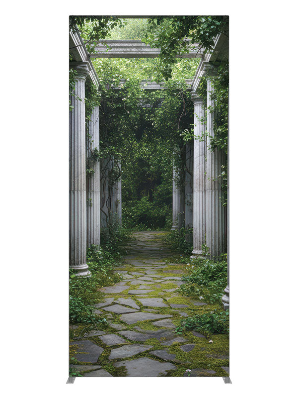 Fenrick Overgrown Ivy Column Walkway, photography backdrop panel for Denny StudioEdge silicone edge frame, 3 ft