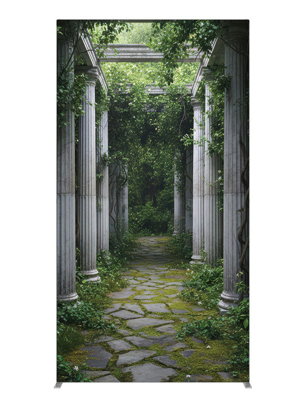 Fenrick Overgrown Ivy Column Walkway, photography backdrop panel for Denny StudioEdge silicone edge frame, 4 ft