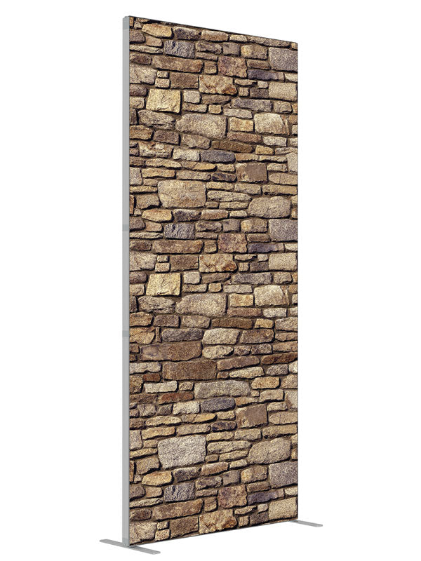 Flat Stone Wall shown at an angled view, photography backdrop panel for Denny StudioEdge silicone edge frame, 3 ft
