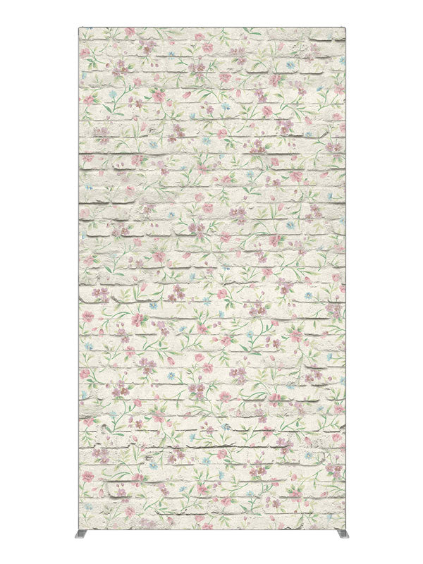 Flower Brick, photography backdrop panel for Denny StudioEdge silicone edge frame, 4 ft