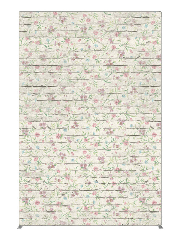 Flower Brick, photography backdrop panel for Denny StudioEdge silicone edge frame, 5 ft