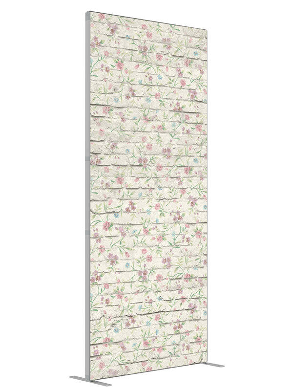 Flower Brick shown at an angled view, photography backdrop panel for Denny StudioEdge silicone edge frame, 3 ft