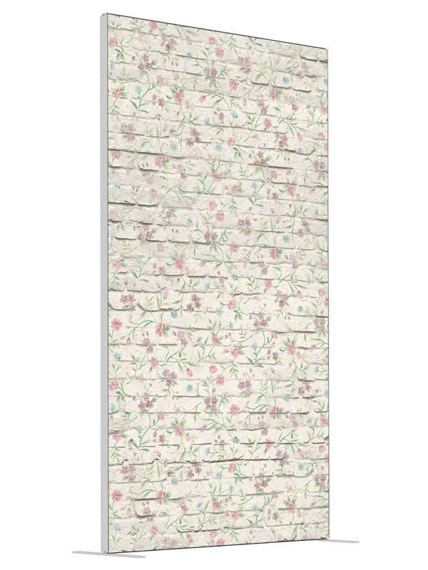 Flower Brick shown at an angled view, photography backdrop panel for Denny StudioEdge silicone edge frame, 4 ft