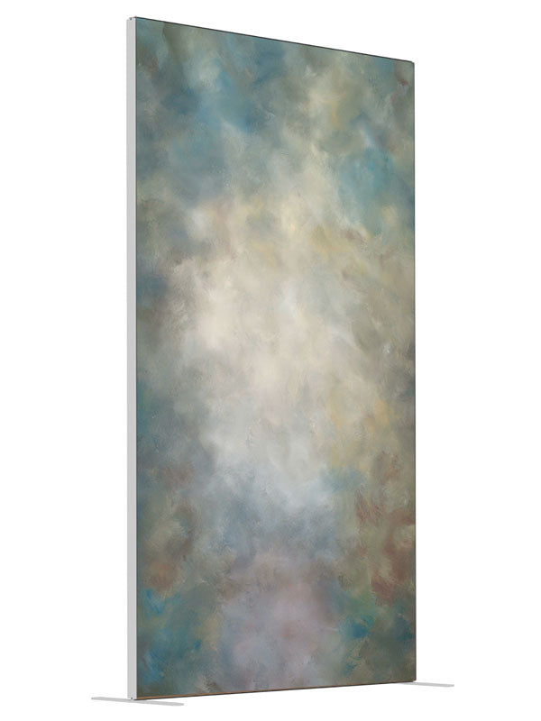 Forest Light shown at an angled view, photography backdrop panel for Denny StudioEdge silicone edge frame, 4 ft