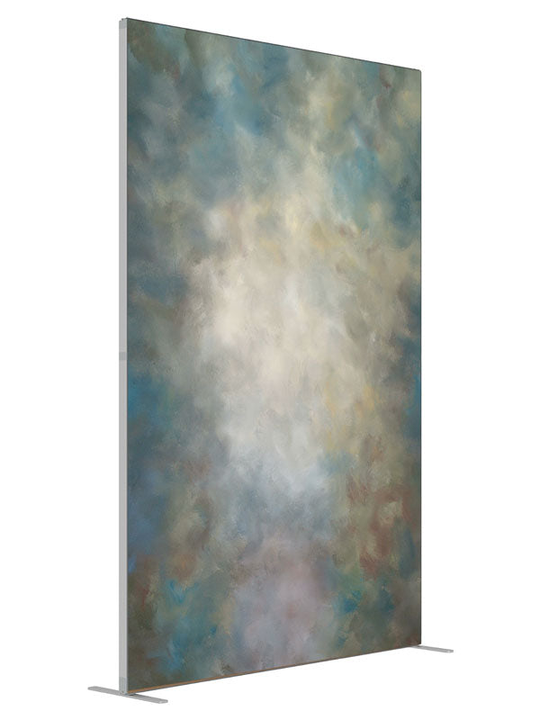 Forest Light shown at an angled view, photography backdrop panel for Denny StudioEdge silicone edge frame, 5 ft