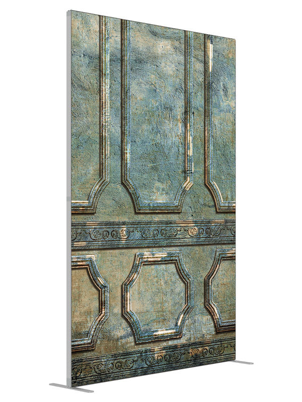 Forgotten Vintage Panel shown at an angled view, photography backdrop panel for Denny StudioEdge silicone edge frame, 5 ft