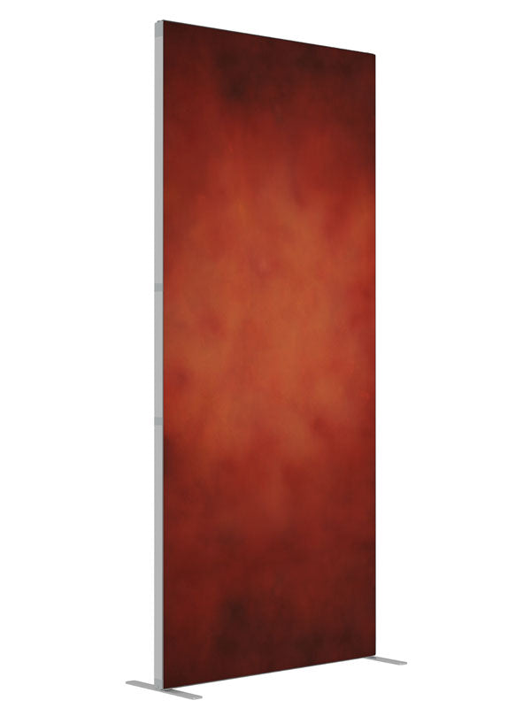 Fox Fire shown at an angled view, photography backdrop panel for Denny StudioEdge silicone edge frame, 3 ft