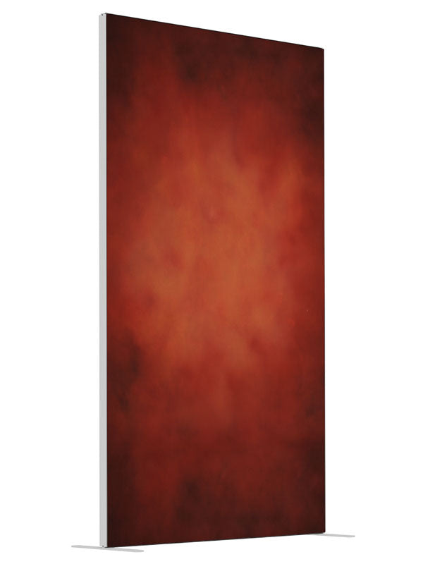 Fox Fire shown at an angled view, photography backdrop panel for Denny StudioEdge silicone edge frame, 4 ft