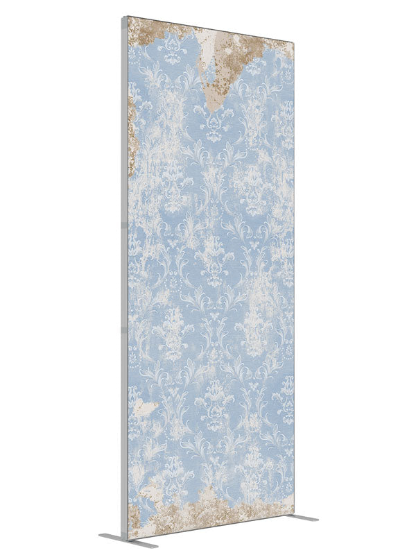 French Antique Baby Blue shown at an angled view, photography backdrop panel for Denny StudioEdge silicone edge frame, 3 ft