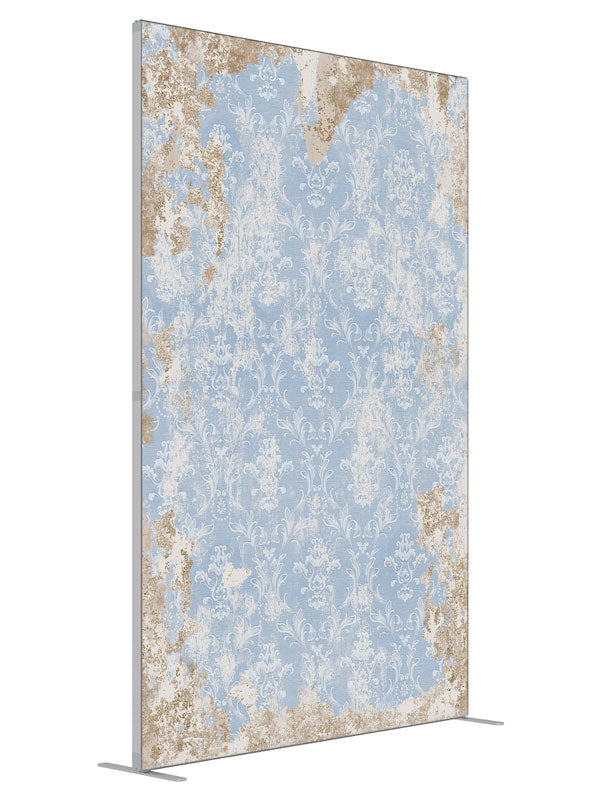 French Antique Baby Blue shown at an angled view, photography backdrop panel for Denny StudioEdge silicone edge frame, 5 ft