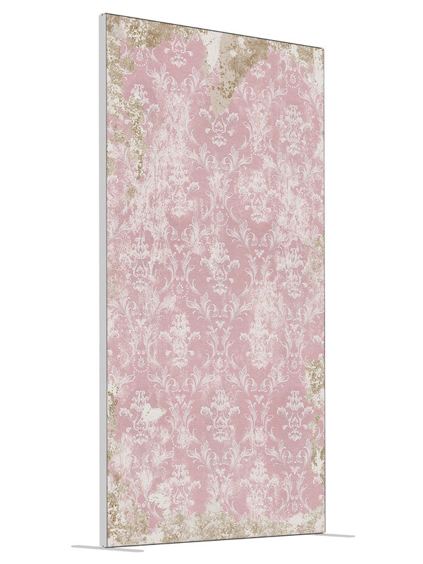French Antique Baby Pink shown at an angled view, photography backdrop panel for Denny StudioEdge silicone edge frame, 4 ft