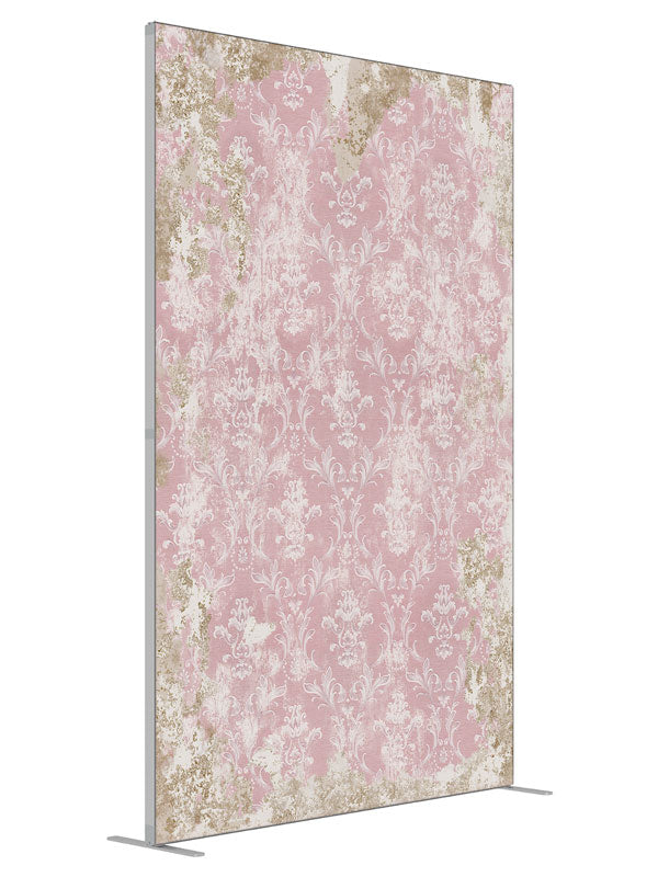 French Antique Baby Pink shown at an angled view, photography backdrop panel for Denny StudioEdge silicone edge frame, 5 ft