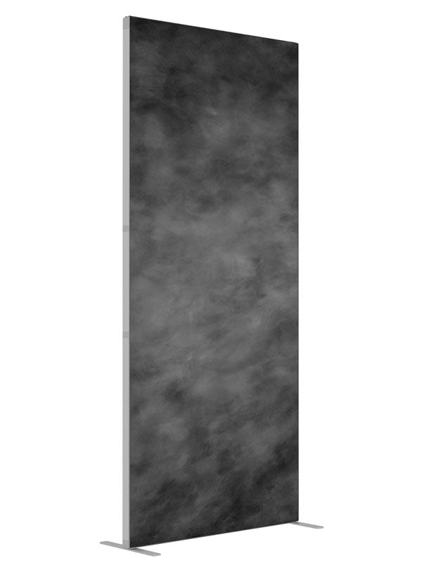 Frosted Gray shown at an angled view, photography backdrop panel for Denny StudioEdge silicone edge frame, 3 ft