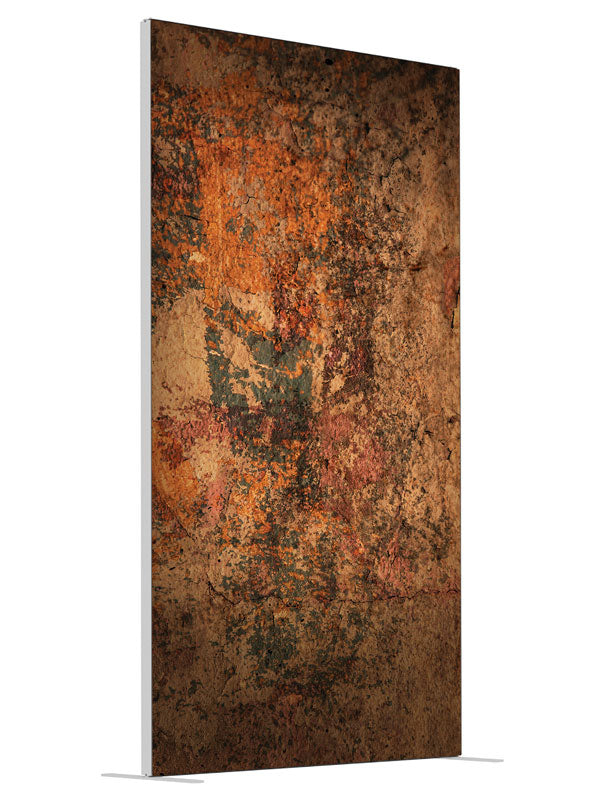 Fuego shown at an angled view, photography backdrop panel for Denny StudioEdge silicone edge frame, 4 ft