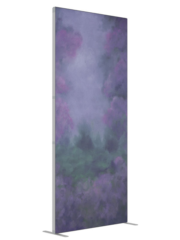 Garden View shown at an angled view, photography backdrop panel for Denny StudioEdge silicone edge frame, 3 ft