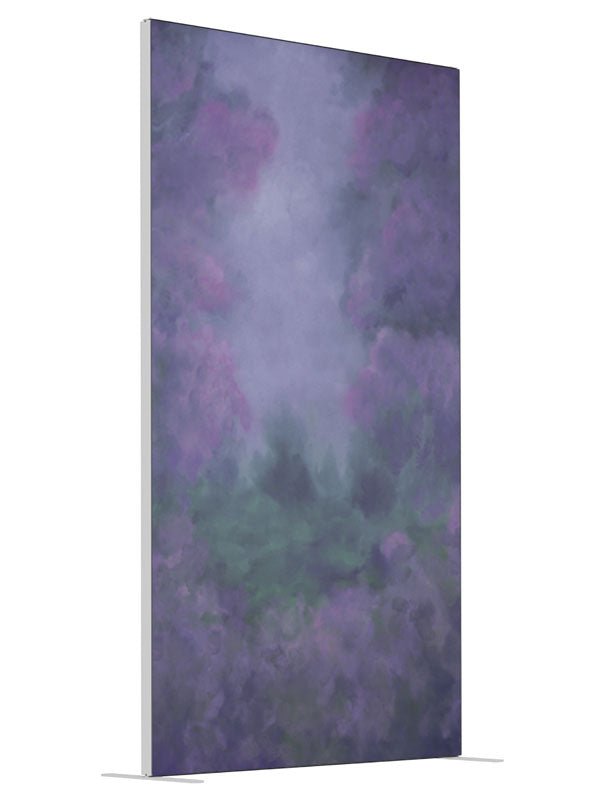 Garden View shown at an angled view, photography backdrop panel for Denny StudioEdge silicone edge frame, 4 ft