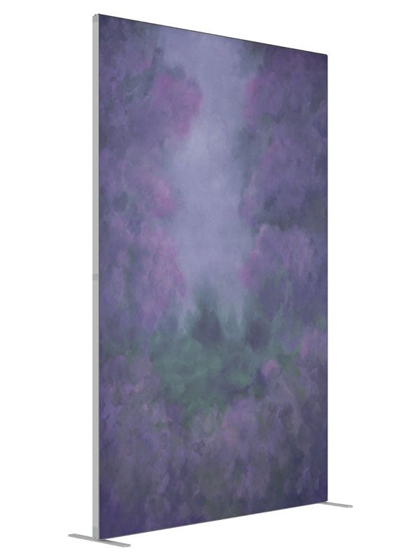 Garden View shown at an angled view, photography backdrop panel for Denny StudioEdge silicone edge frame, 5 ft