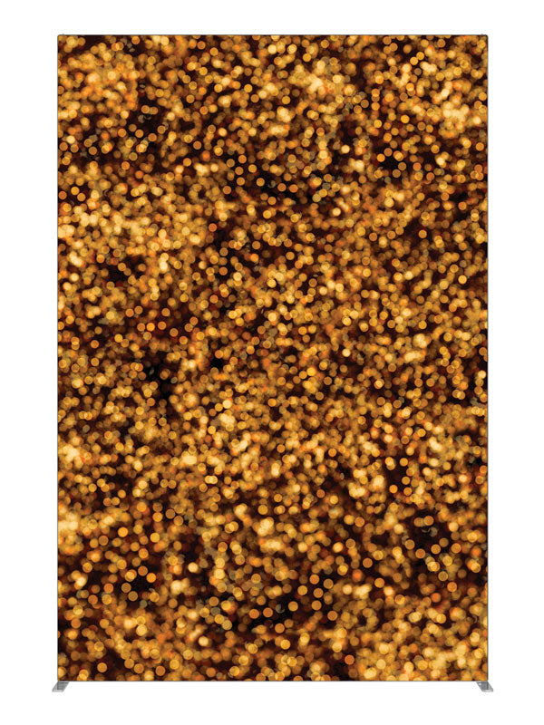 Gold Bokeh Glitter, photography backdrop panel for Denny StudioEdge silicone edge frame, 5 ft