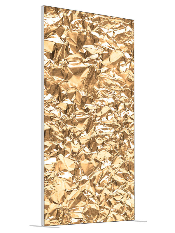 Gold Foil shown at an angled view, photography backdrop panel for Denny StudioEdge silicone edge frame, 4 ft
