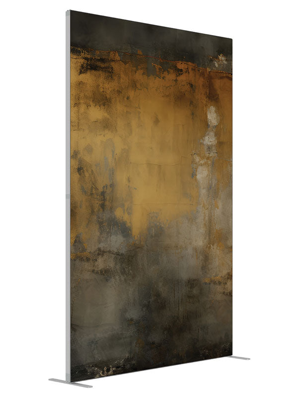 Gold Taupe Texture shown at an angled view, photography backdrop panel for Denny StudioEdge silicone edge frame, 5 ft