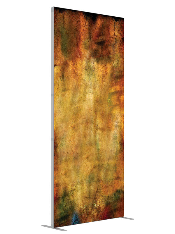 Golden amber grunge texture shown at an angled view, photography backdrop panel for Denny StudioEdge silicone edge frame, 3 ft