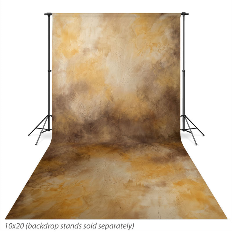 Amber Smoke Golden Amber mottled texture photography backdrop shown at the full 10x20 size CP-9000