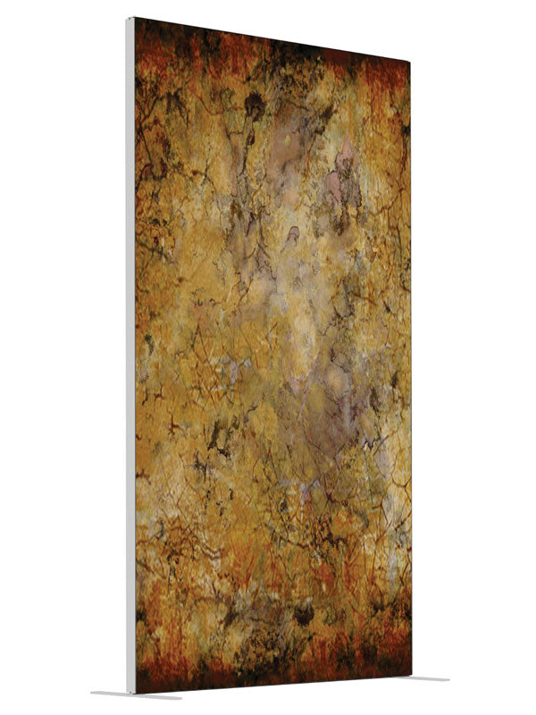 Golden brown stone texture shown at an angled view, photography backdrop panel for Denny StudioEdge silicone edge frame, 4 ft