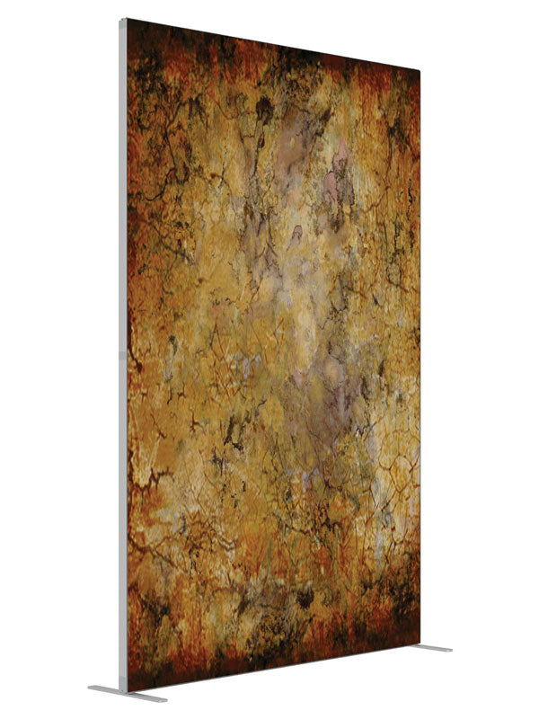 Golden brown stone texture shown at an angled view, photography backdrop panel for Denny StudioEdge silicone edge frame, 5 ft